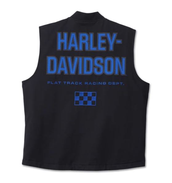 Harley-Davidson Chaleco #1 Racer Hombre Negro