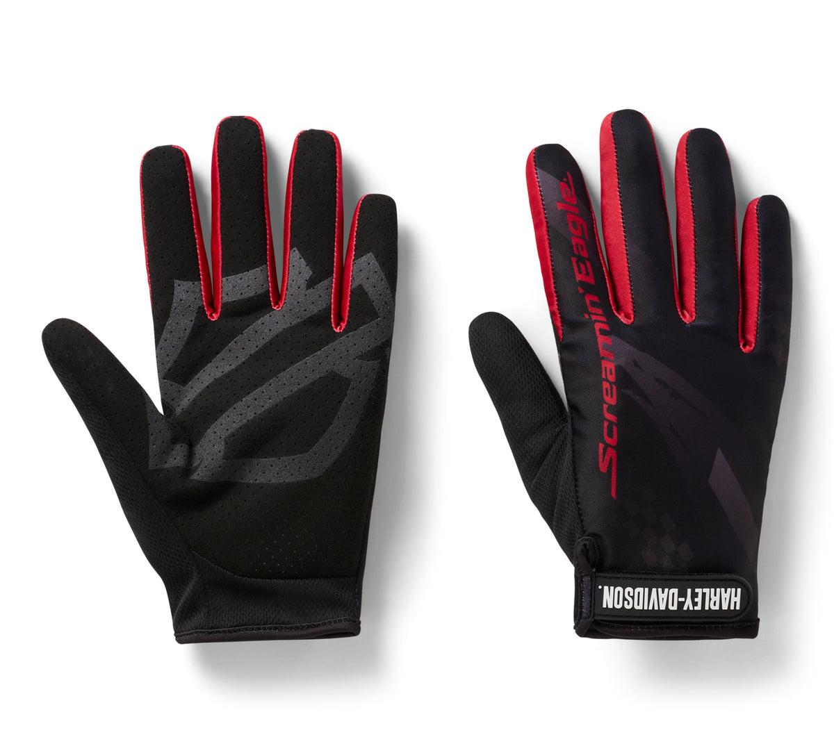 Harley-Davidson Guantes Negro Rojo