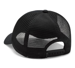 Harley-Davidson Gorra Trucker Bling Bar & Shield Mujer Negra