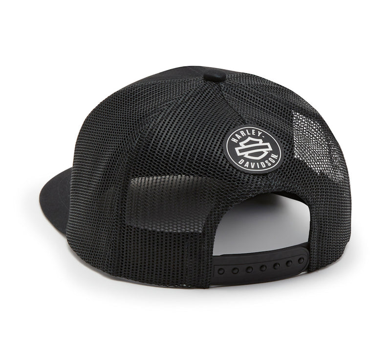 Harley-Davidson Gorra Trucker Logo Colorblock Negra