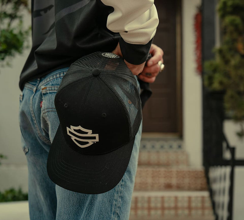 Harley-Davidson Gorra Trucker Logo Colorblock Negra
