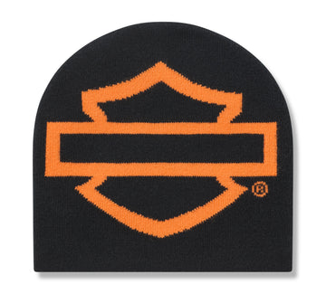 Harley-Davidson Gorro de Punto Open Bar & Shield Hombre Negro