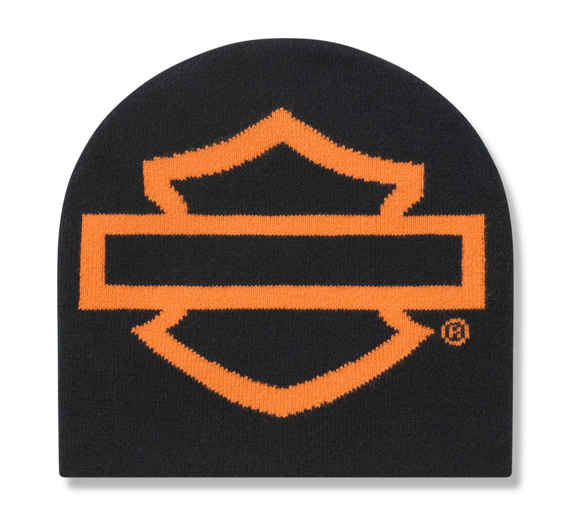 Harley-Davidson Gorro de Punto Open Bar & Shield Hombre Negro