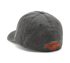 Harley-Davidson Gorra Elástica Pre-Luxe Softail Hombre Negra Lavada