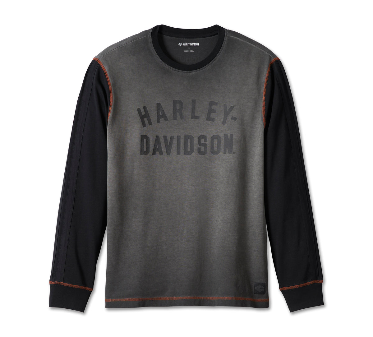 Harley-Davidson Camiseta Colorblock Hombre Gris