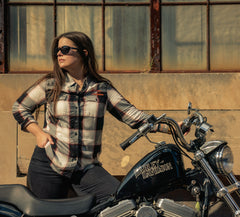 Harley-Davidson Camisa Cuadros Mujer Negro
