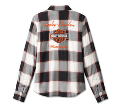 Harley-Davidson Camisa Cuadros Mujer Negro
