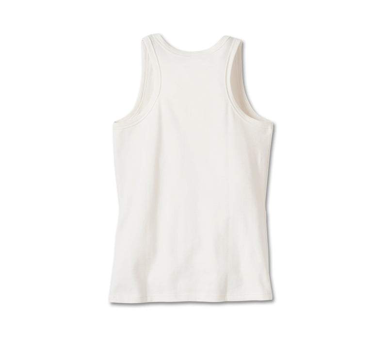 Harley-Davidson Camiseta de Tirantes Mujer Blanco Roto