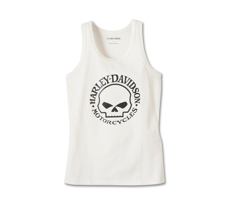 Harley-Davidson Camiseta de Tirantes Mujer Blanco Roto