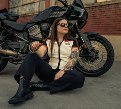 Harley-Davidson Camisa Mujer Negro Blanco
