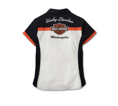 Harley-Davidson Camisa Mujer Negro Blanco