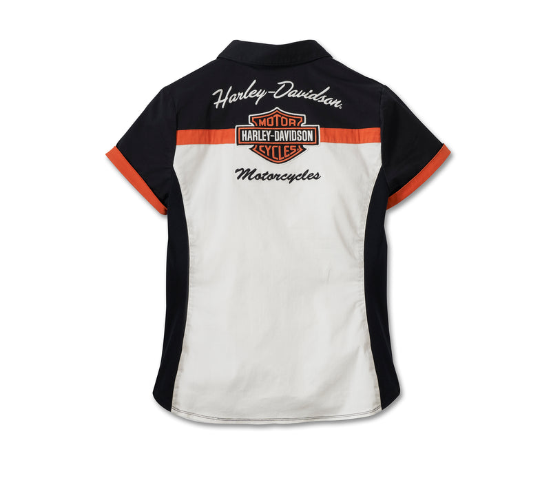 Harley-Davidson Camisa Mujer Negro Blanco