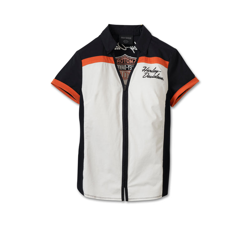 Harley-Davidson Camisa Mujer Negro Blanco