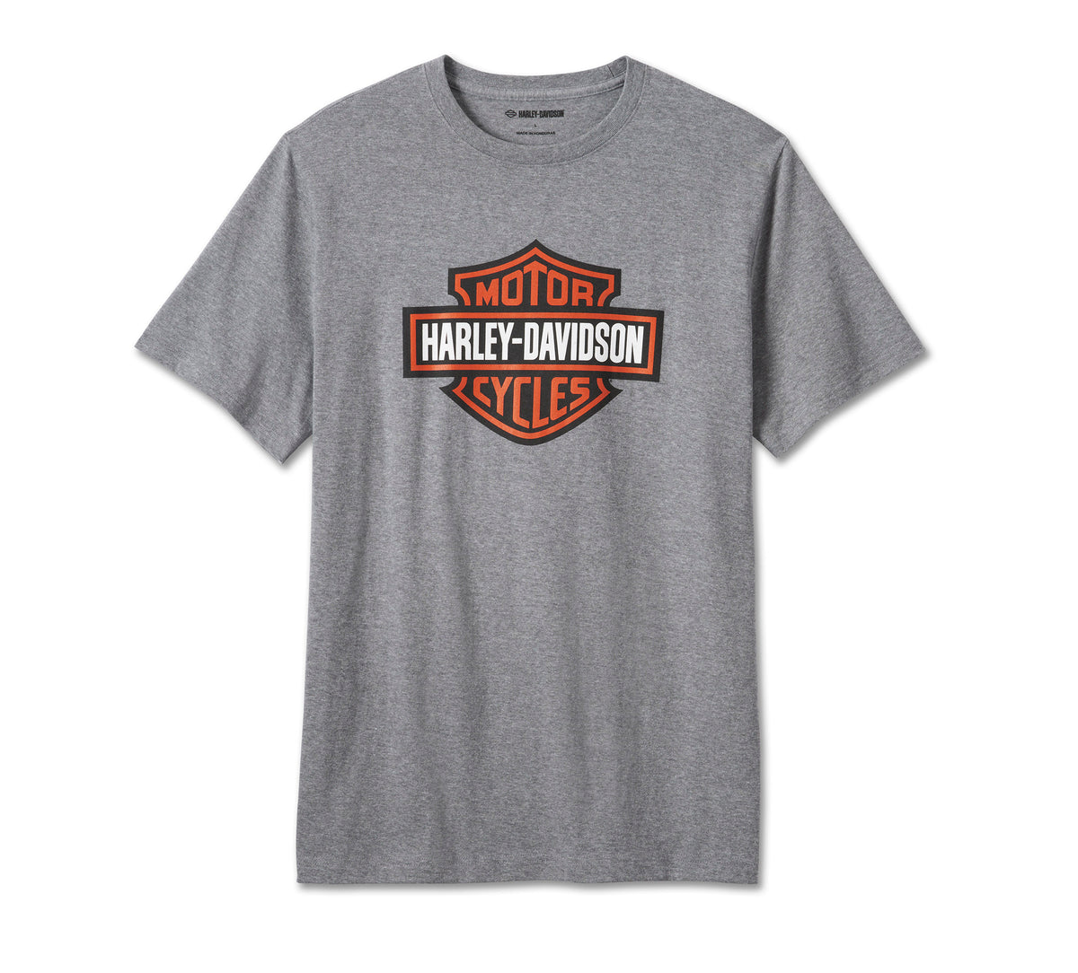 Harley-Davidson Camiseta Bar & Shield Hombre Gris Jaspeado