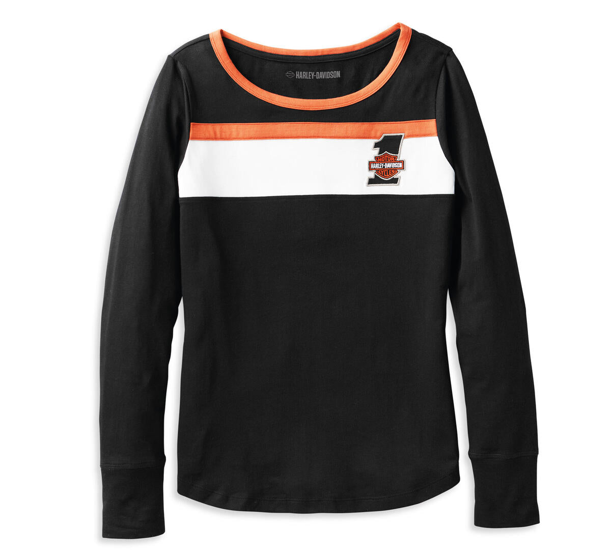Harley-Davidson Camiseta Manga Larga Full-Speed Mujer Negra