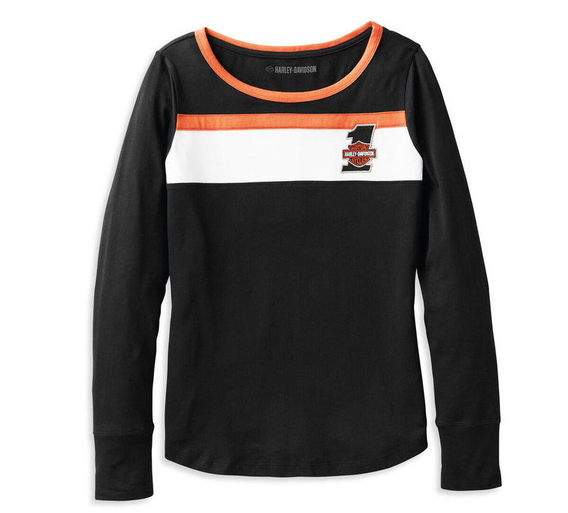 Harley-Davidson Camiseta Manga Larga Full-Speed Mujer Negra