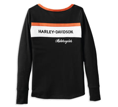 Harley-Davidson Camiseta Manga Larga Full-Speed Mujer Negra