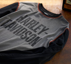 Harley-Davidson Camiseta Colorblock Hombre Negro