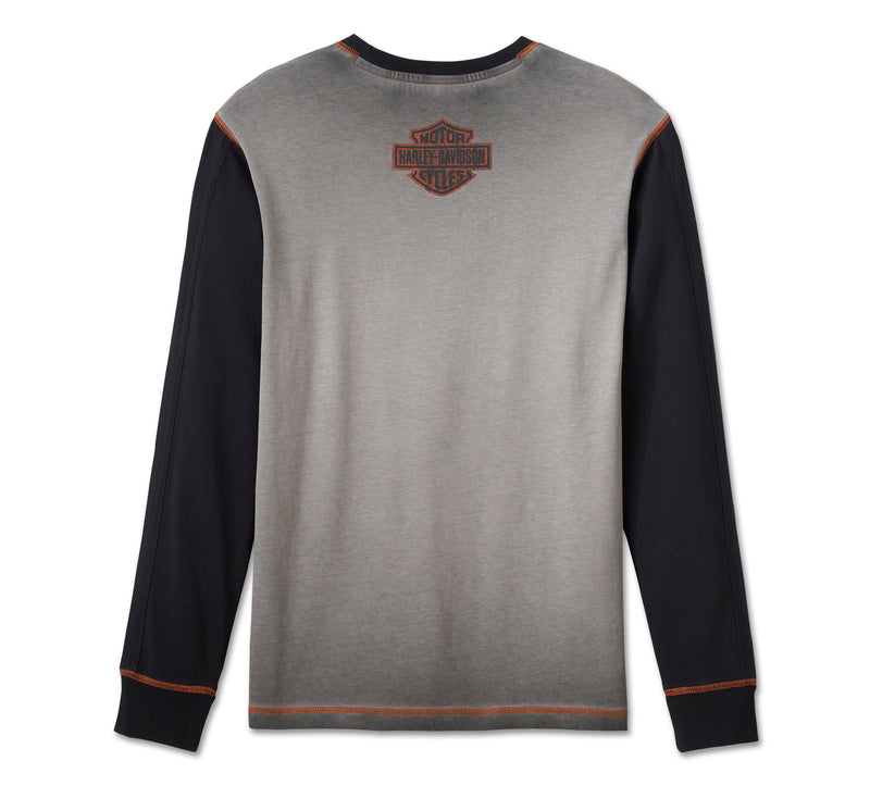 Harley-Davidson Camiseta Colorblock Hombre Negro