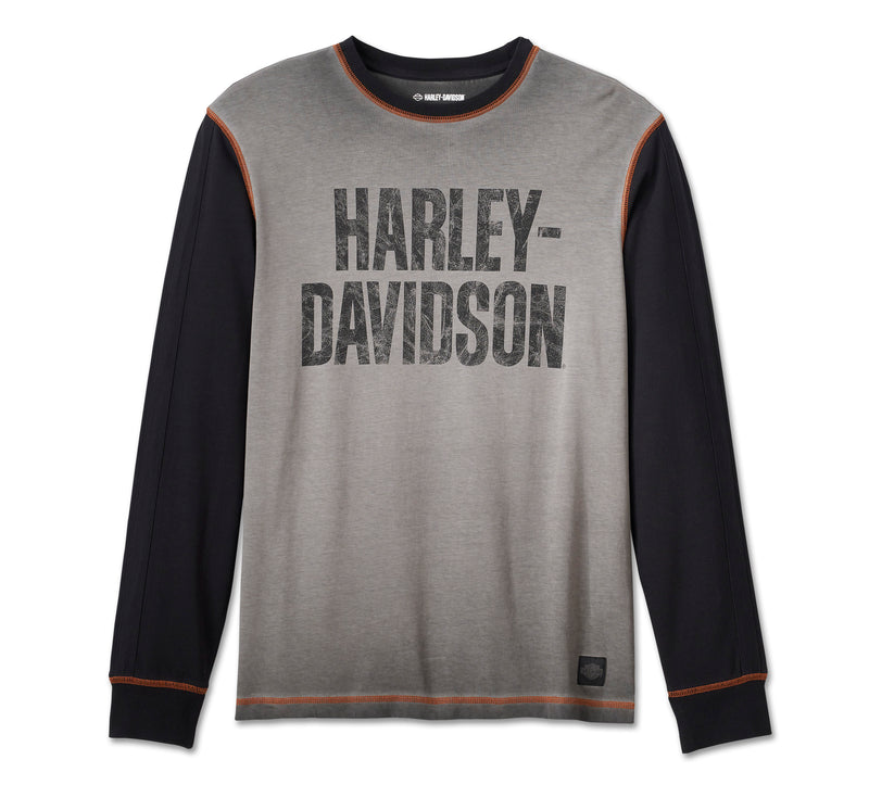 Harley-Davidson Camiseta Colorblock Hombre Negro