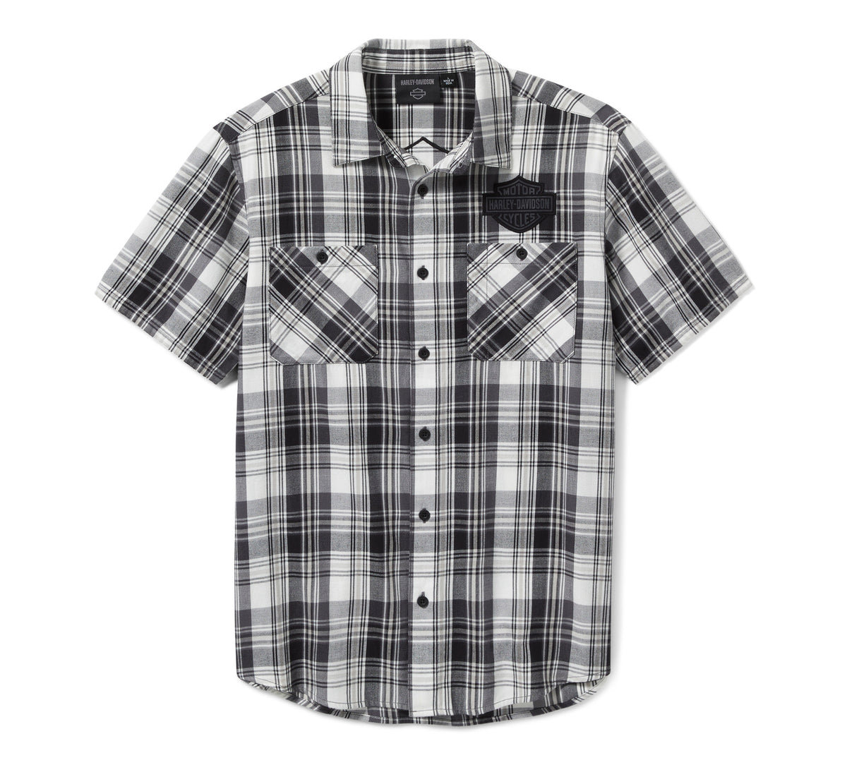 Harley-Davidson Camisa Cuadros Hombre Gris
