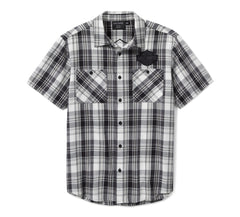 Harley-Davidson Camisa Cuadros Hombre Gris