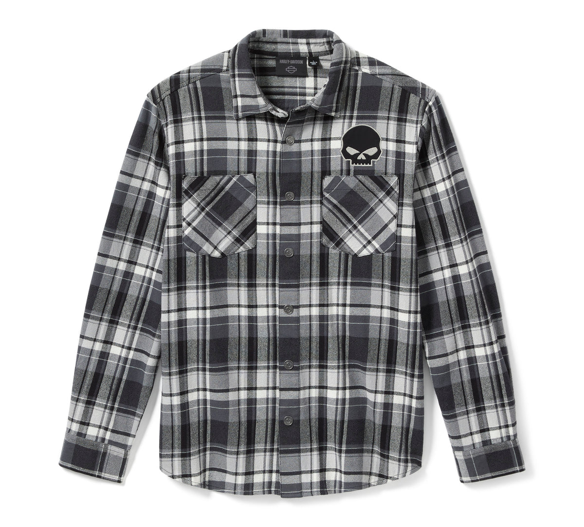 Harley-Davidson Camisa Cuadros Negro Gris