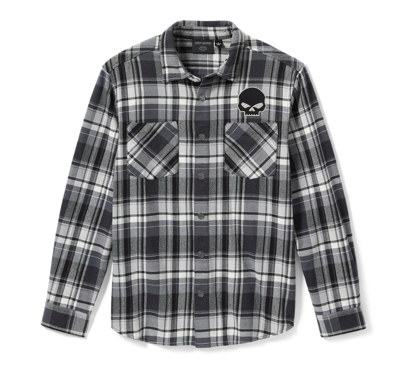 Harley-Davidson Camisa Cuadros Negro Gris