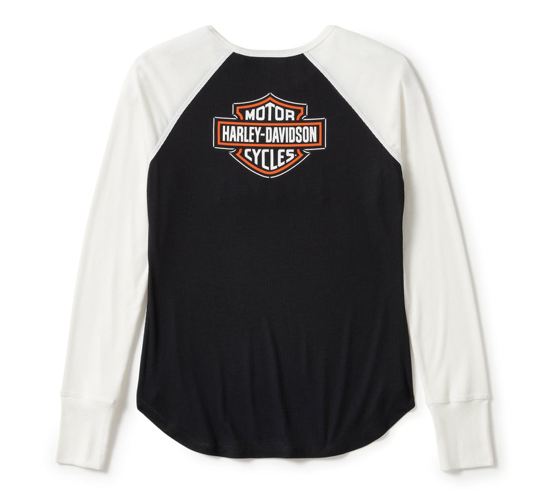 Harley-Davidson Camiseta Mujer Blanco Roto Negro