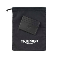 Triumph Tarjetero de Cuero Negro
