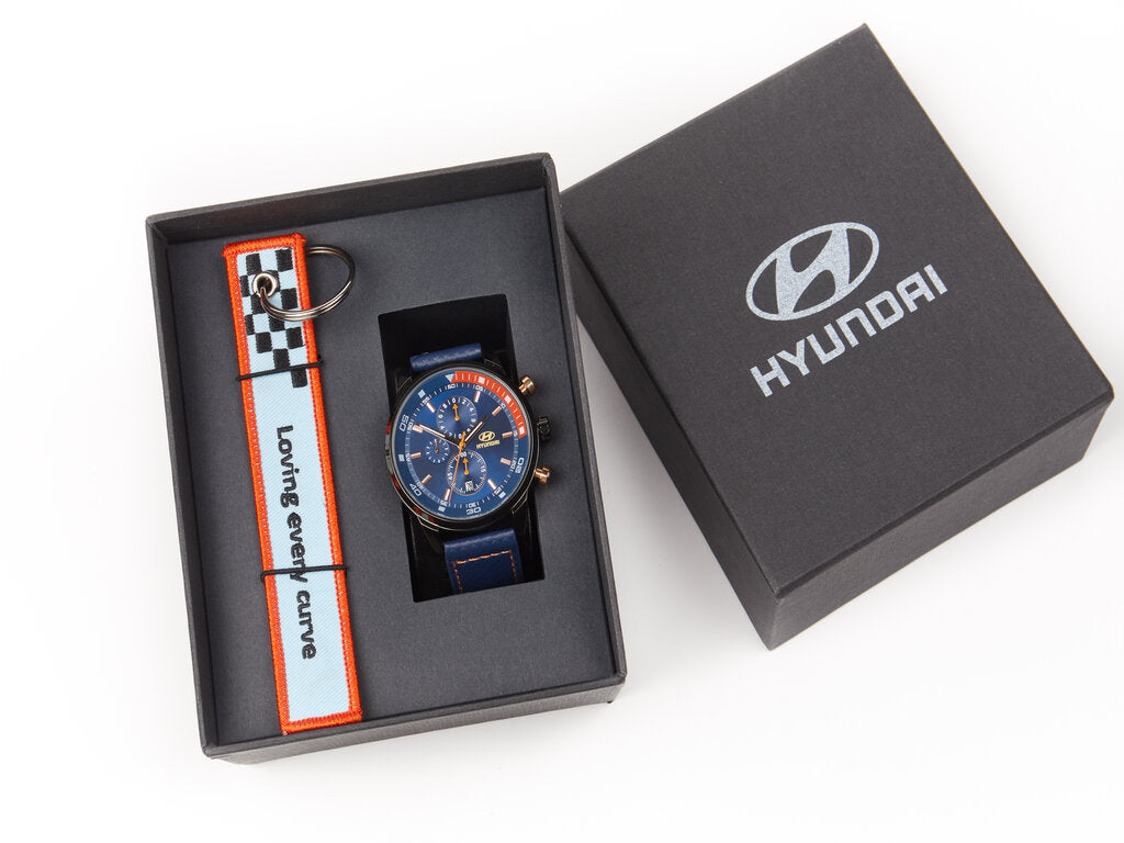 Hyundai Montre Chronographe Bracelet Bleu