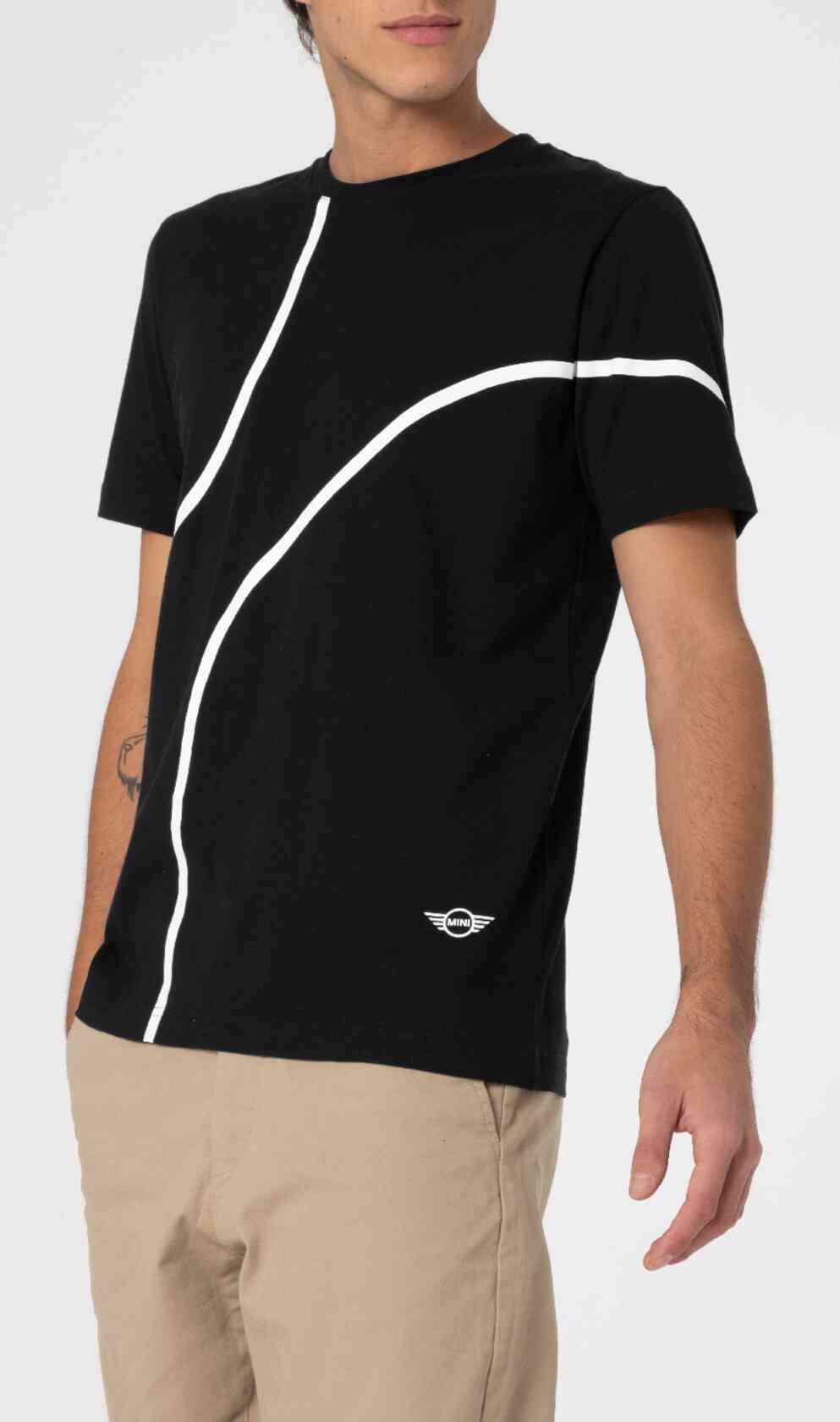 MINI Men's Outline Print T-Shirt Black/White