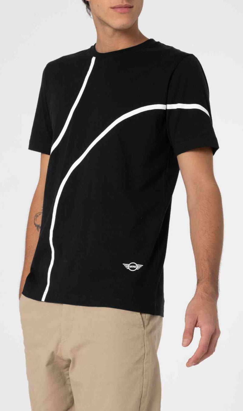 MINI Camiseta Hombre Estampado Outline Negro/Blanco