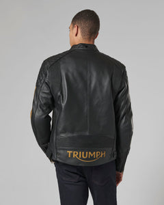 Triumph Braddan Sport Jacke Schwarz und Gold