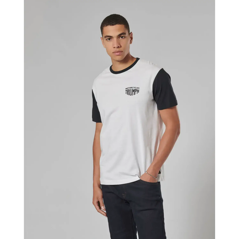 Triumph T-Shirt Fenland Schwarz und Weiß