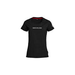 BMW Motorrad Camiseta Make Life a Ride Mujer Negro