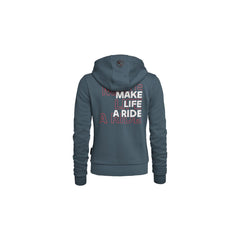 BMW Motorrad Hoodie de cremallera Make Life a Ride Mujer Gris