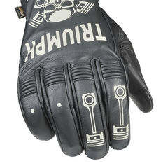 Triumph Guantes Piston Negro y Hueso