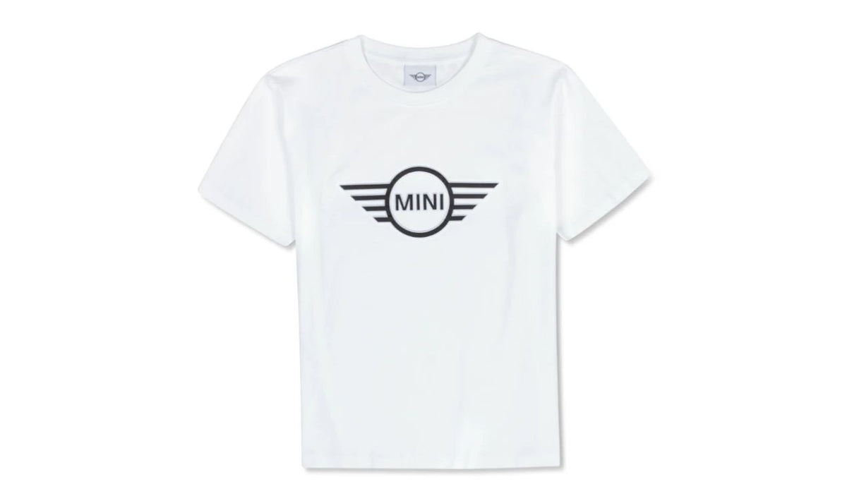 MINI T-shirt Femme Logo Aile Relief Blanc/Noir