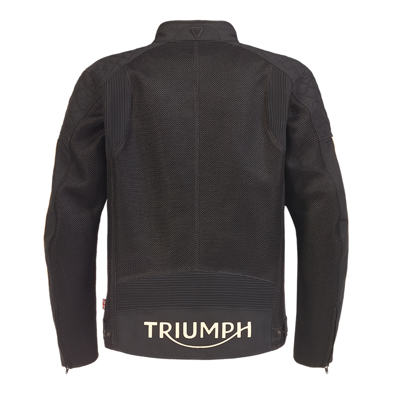 Triumph Jaqueta Braddan Retro de Malla Negre i Vermell