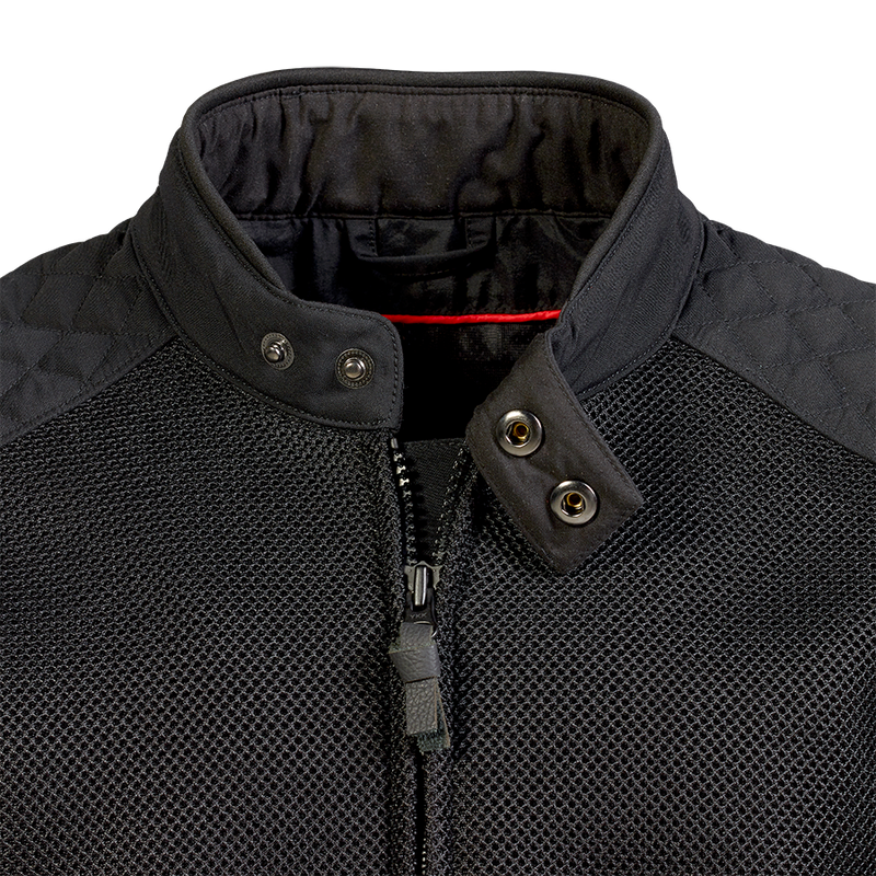 Triumph Jaqueta Braddan Retro de Malla Negre i Vermell