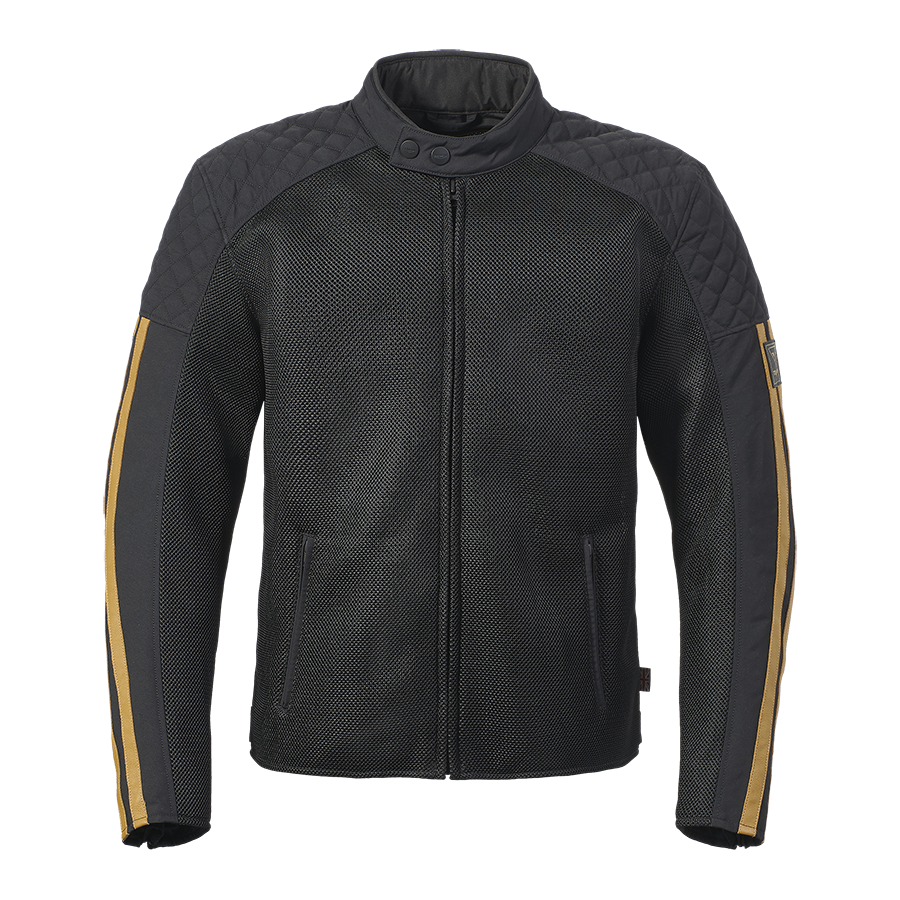 Triumph Braddan Retro Black and Gold Mesh Jacket