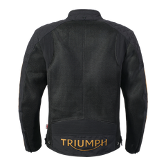 Triumph Braddan Retro Black and Gold Mesh Jacket