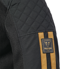 Triumph Braddan Retro Black and Gold Mesh Jacket