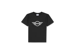 MINI Camiseta Mujer Wing Logo Relieve Negro/Blanco