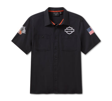 Harley-Davidson Factory Racing Kurzarm-Shirt aus Coolmax