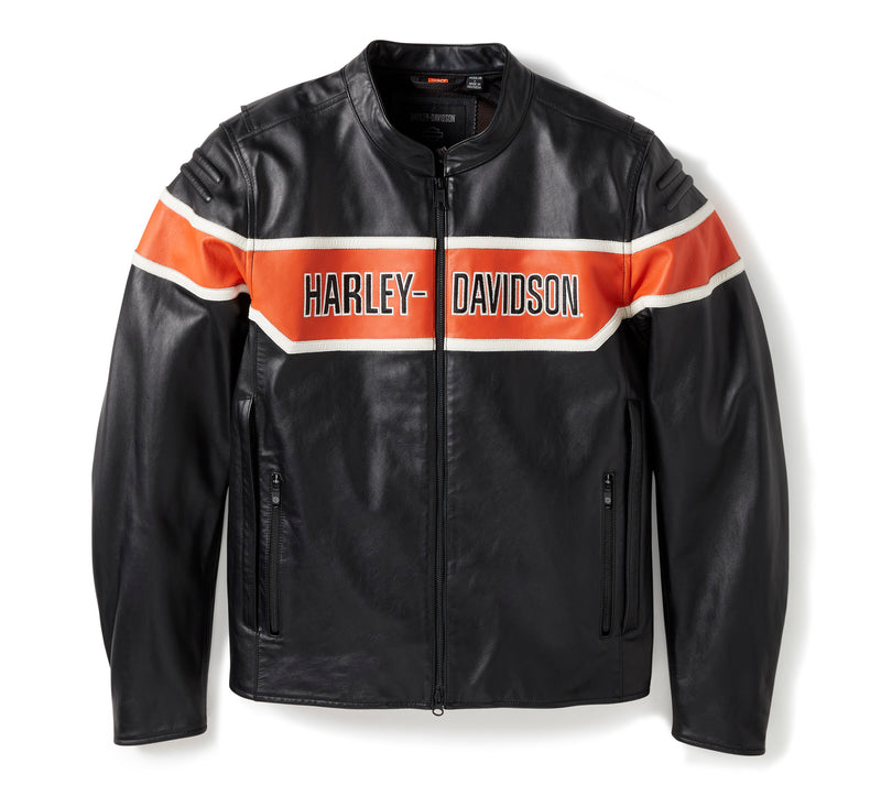 Harley-Davidson Chaqueta de Moto Trenton de Cuero para Hombre (2)