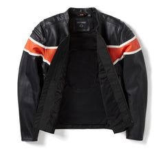 Harley-Davidson Chaqueta de Moto Trenton Cuero Negro Hombre (2)