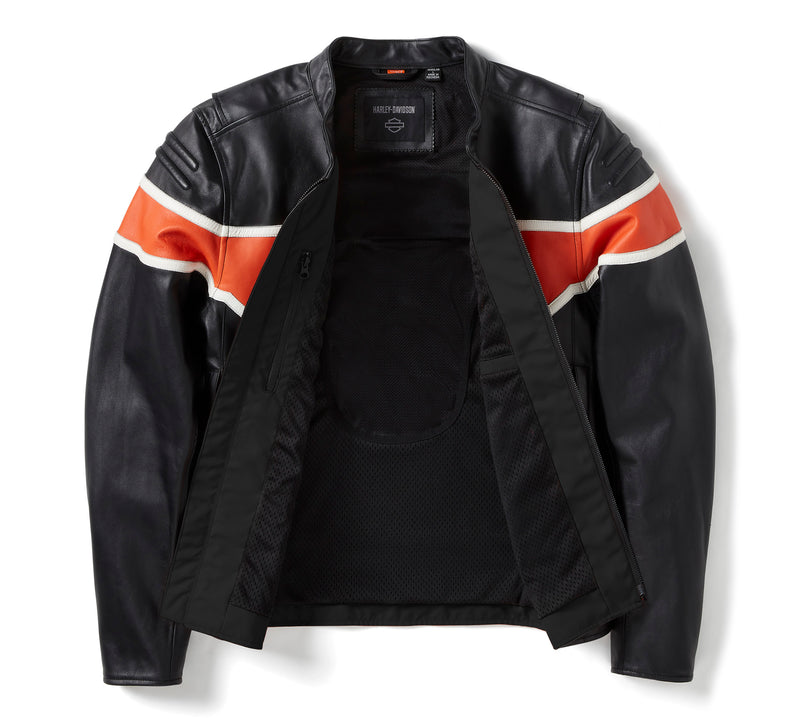 Harley-Davidson Chaqueta de Moto Trenton de Cuero para Hombre (3)