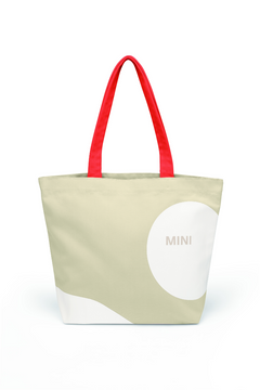 MINI Bossa Shopper Car Face Detail Vibrant Silver/Blanc